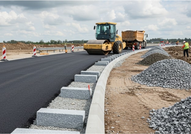 Rozbudowa obwodnicy (dostawa kruszyw i krawężników) - Wrocław